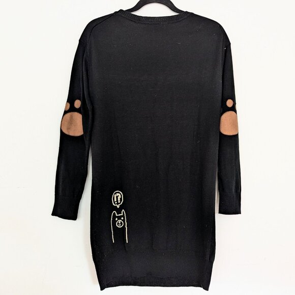 RIVET & SURGE Sweater Dress Cat and Bears Size M Japanese Brand - Picture 2 of 7